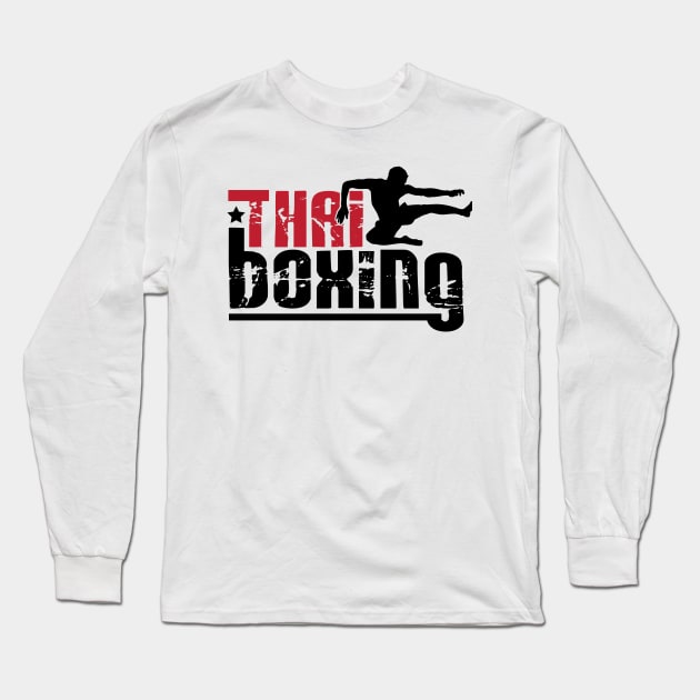 Thai boxing Long Sleeve T-Shirt by nektarinchen